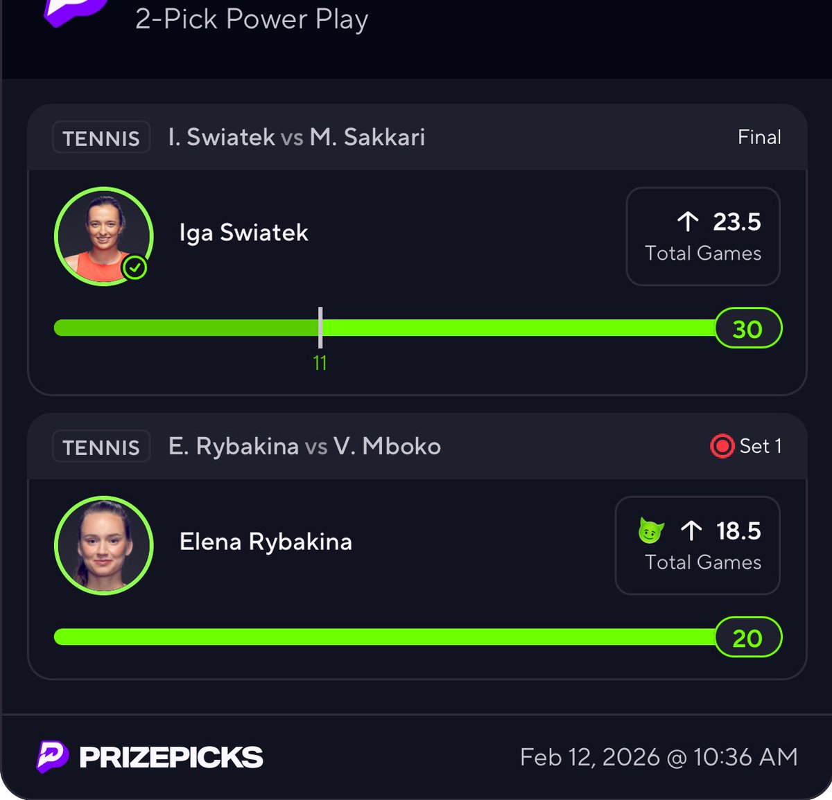 Iga iga how u lose to sakkari 🤧 cash it though 🧪🎾