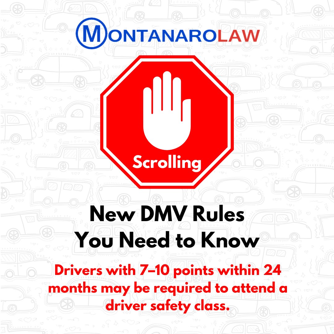 montanarolaw's tweet image. Understand the new DMV point system updates with our free PDF. Access it below. #MontanaroLaw #DMVUpdates #TrafficLaw #KnowYourRights #DrivingLaws #MotorVehicleLaw #LegalTips #DriverAwareness #PointSystem #DMVChanges

montanarolaw.com/dmv-point-syst…

(516)203-1700