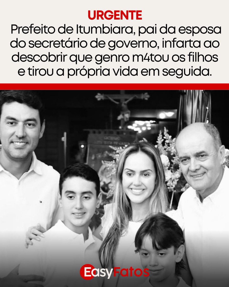 Na manhã desta quinta-feira (12), o prefeito de Itumbiara, Dione, passou mal após tomar conhecimento de um episódio grave envolvendo o genro e dois netos. Conforme relatos iniciais, o genro, que exercia a função de secretário municipal, teria atacado os próprios filhos e,