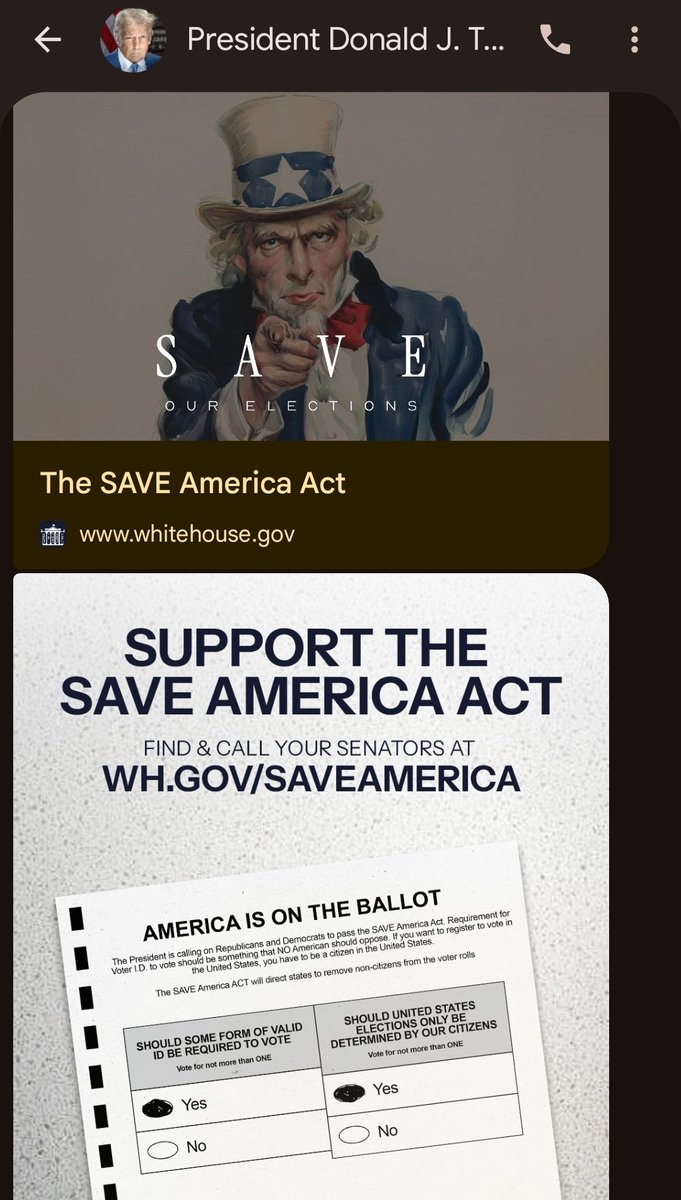 I love getting text messages from Mr Trump 🇺🇸❤️🤍💙💕🙌