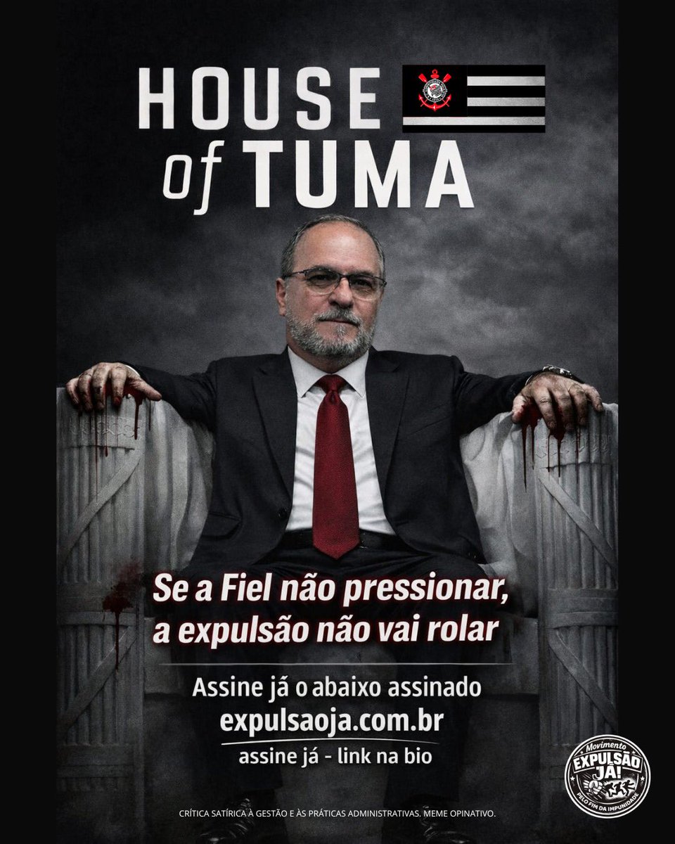 proj_timedopovo's tweet image. Estamos diante de mais um episódio lamentável protagonizado pelo Presidente do CD, Romeu Tuma Júnior.

O Corinthians é do povo, não de uma casta. 

SE A FIEL NÃO PRESSIONAR, A EXPULSÃO NÃO VAI ROLAR

Participe já do abaixo-assinado
expulsaoja.com.br

#ExpulsãoJá