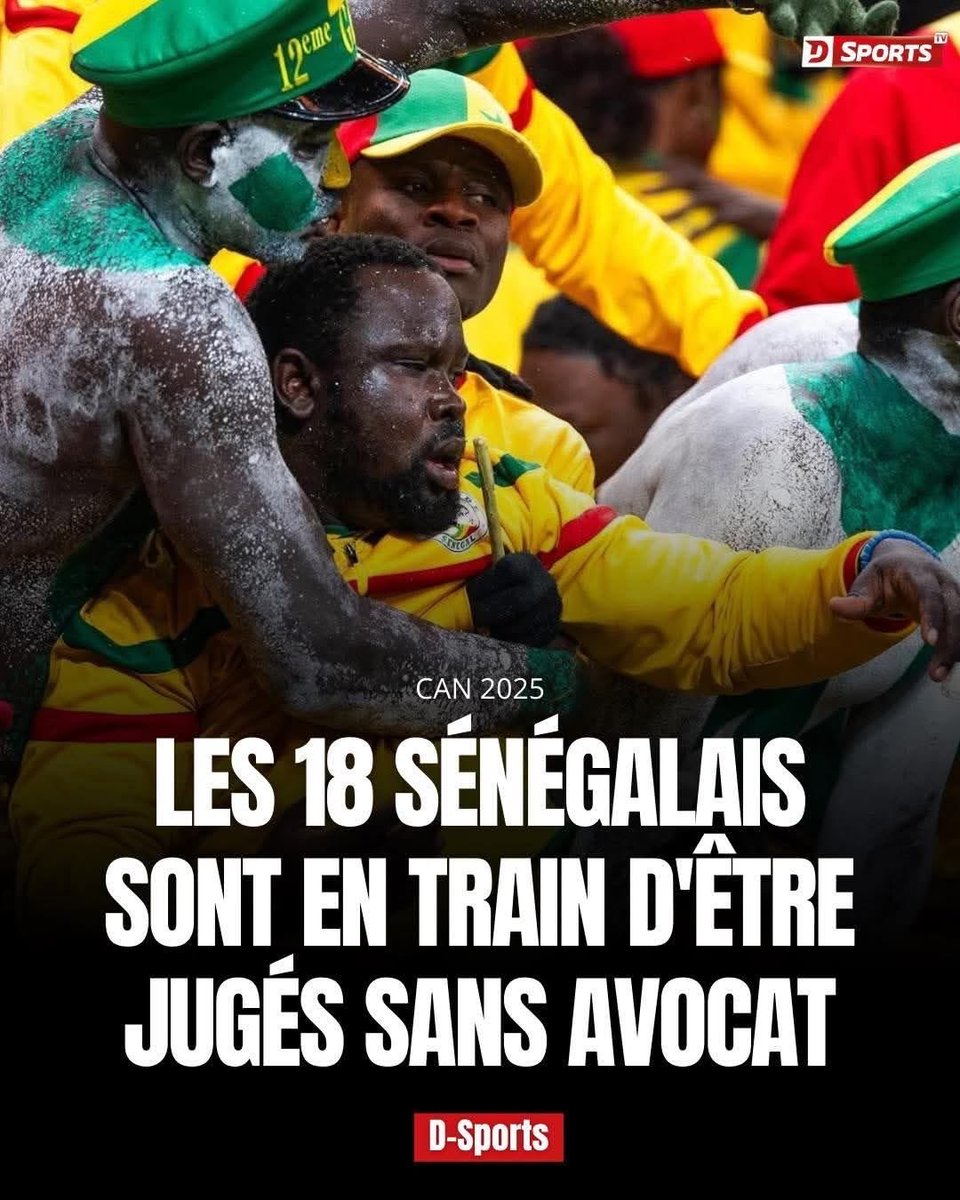 🇸🇳🌸. RECTIFICATION  : «  18 0TAGES Sénégalais détenus par le Maroc 🇲🇦 sont en train d’être sacrifiés sans Avocat. »‼️

Voilà.