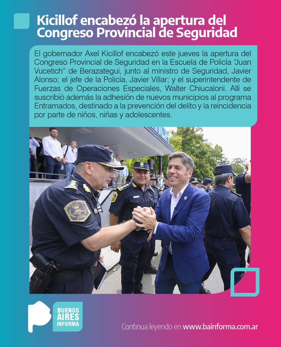 BAInforma's tweet photo. Kicillof encabezó la apertura del Congreso Provincial de Seguridad

https://t.co/nAqipKtJVZ

@Kicillofok @PoliciaPBA @Carli_Bianco @JesicaRey https://t.co/noEqmcuxq0