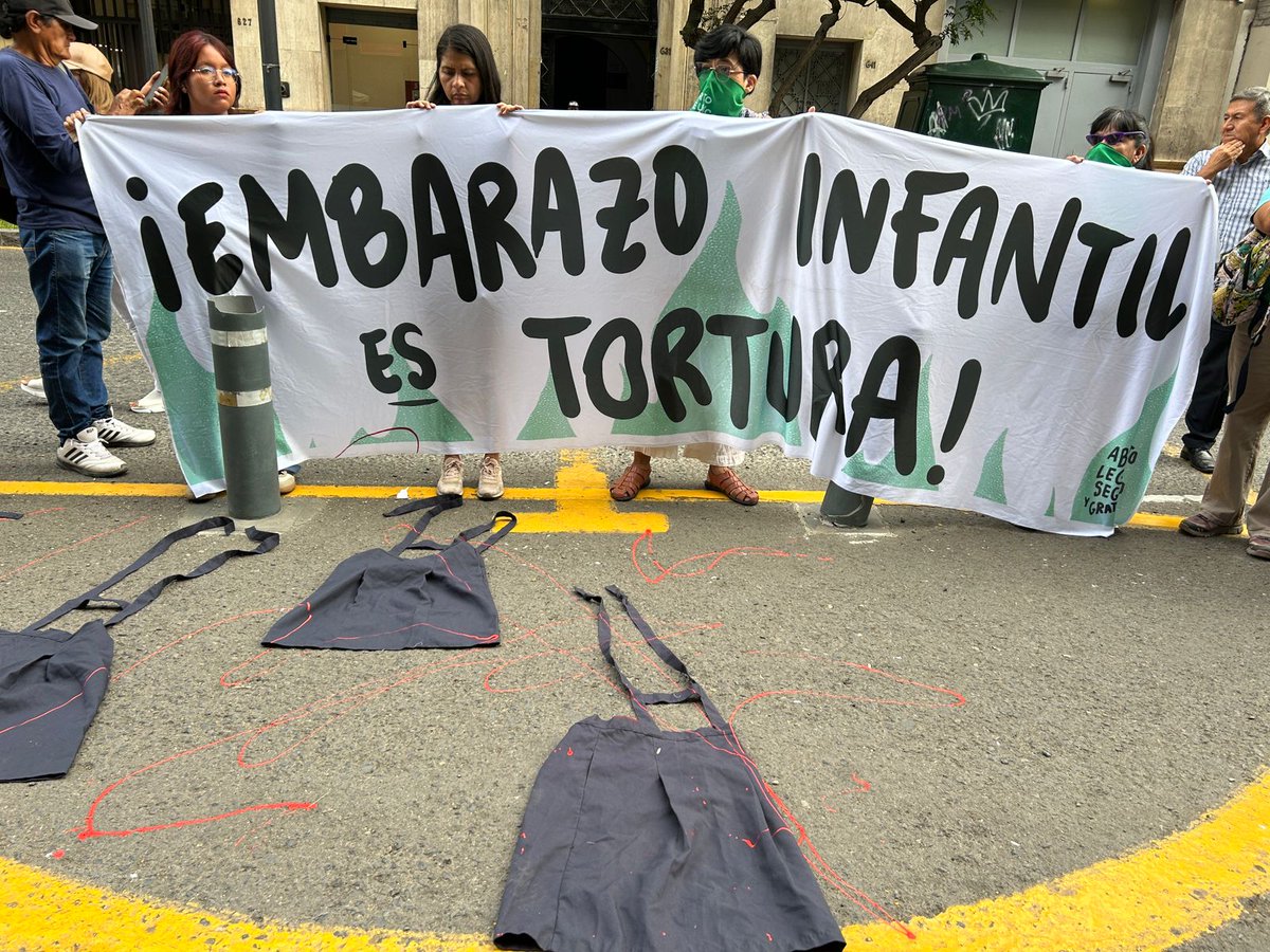 cnddhh's tweet photo. 📣 Segundo plantón frente al @MimpPeru
“Son niñas, no madres”
El embarazo infantil es tortura.
Forzar a una menor a llevar un embarazo es violencia.

💜 Niñas con derechos, no con maternidades forzadas.
¡Justicia y protección ya! https://t.co/Bm1BKchElE