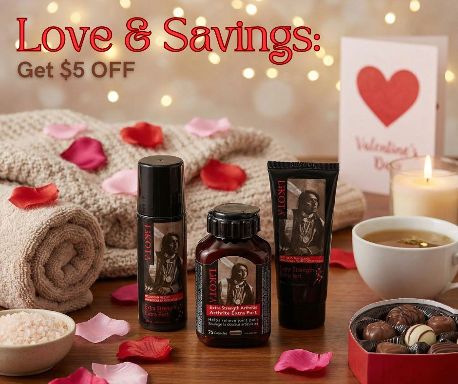 Give the gift of comfort this Valentine’s Day. 🌹
Save $5.00 on Lakota Extra Strength with code LakotaLove6 
Because love shouldn't hurt!

Shop the sale: lakotaherbs.com