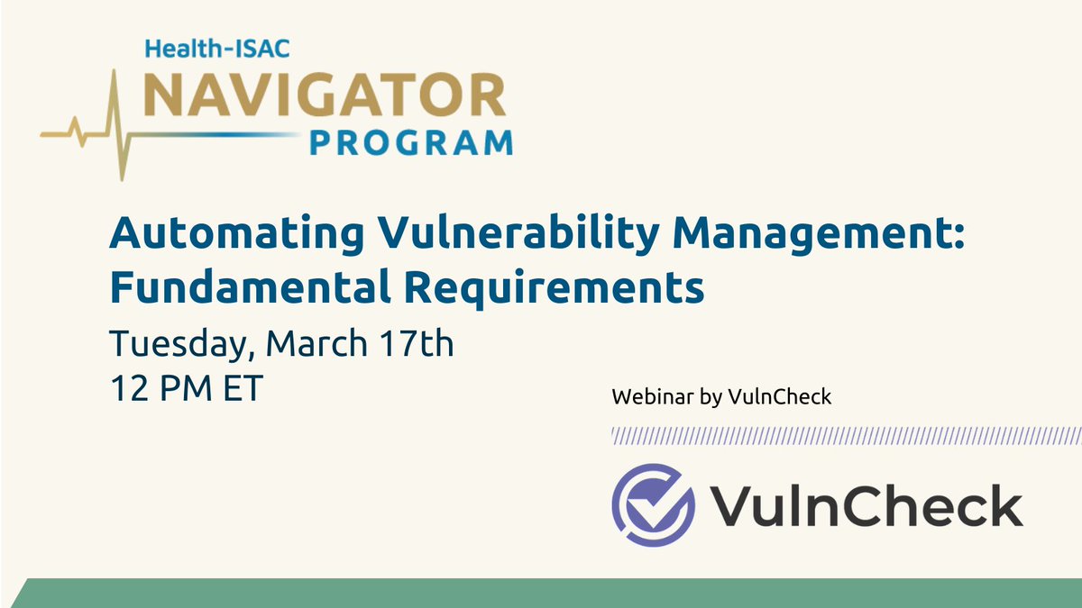 Health-ISAC tweet media