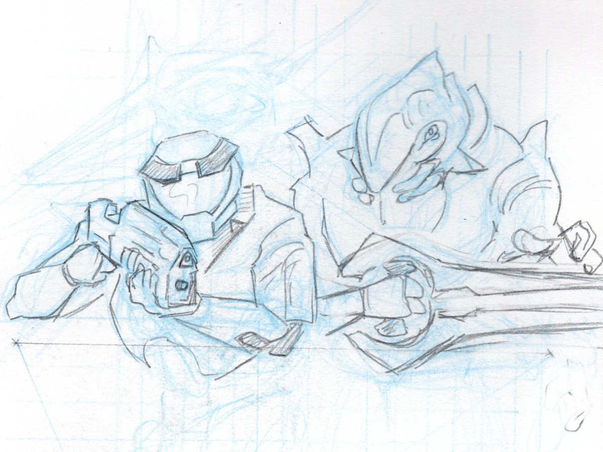 The Master Chief and the Arbiter enter the Criterion's private quarters through a crystal hall. "Put aside your arms, Reclaimer. I am no threat to you." (from Halo: Judgment, page 449) #Halo #HaloInfinite #HaloJudgment