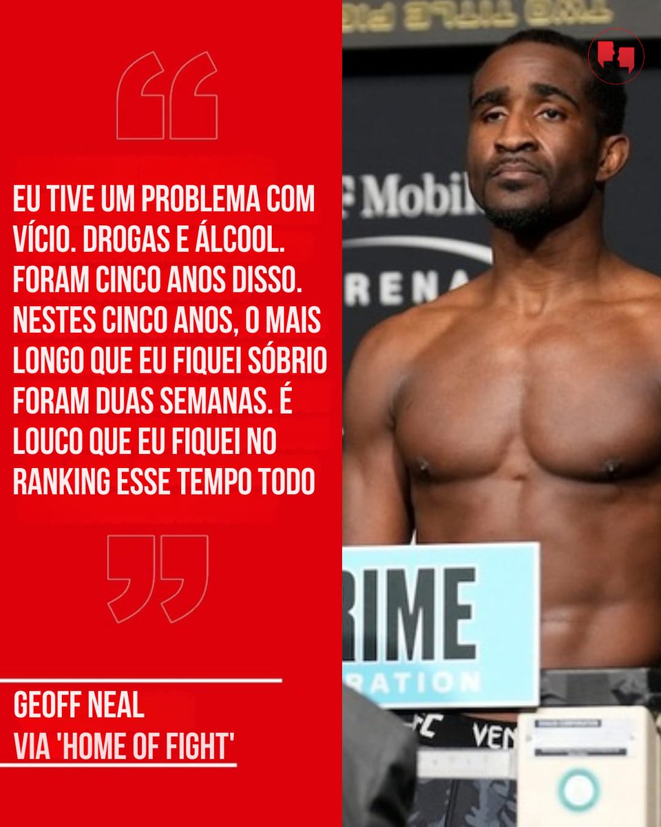AgFight's tweet photo. ABRIU O JOGO! 🗣️
O top 15 do meio-médio Geoff Neal revelou ter travado uma batalha contra o vício em drogas e álcool pouco tempo atrás, quando já fazia parte do UFC
Que ele consiga se manter sóbrio e vencer essa batalha
#MMA #UFC #GeoffNeal https://t.co/p0NjzGwY6n