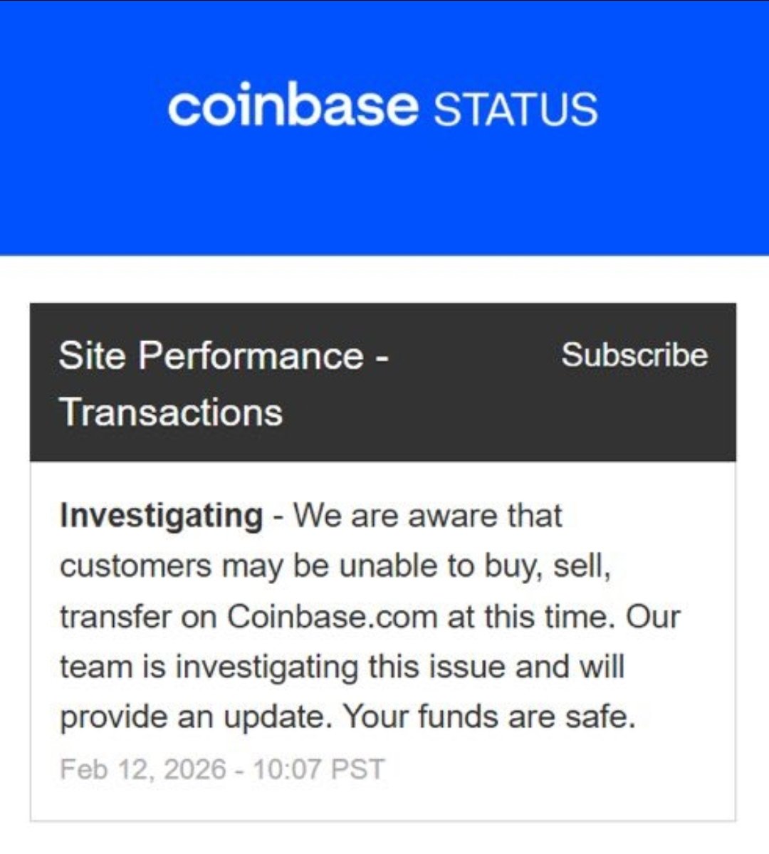 NeroAnubis's tweet photo. Coinbase users are currently unable to buy, sell, or move funds.

Not your keys, not your crypto!
#BTCUSD 
#BTCUSDT 
#ETHUSD https://t.co/sybouQN6X8