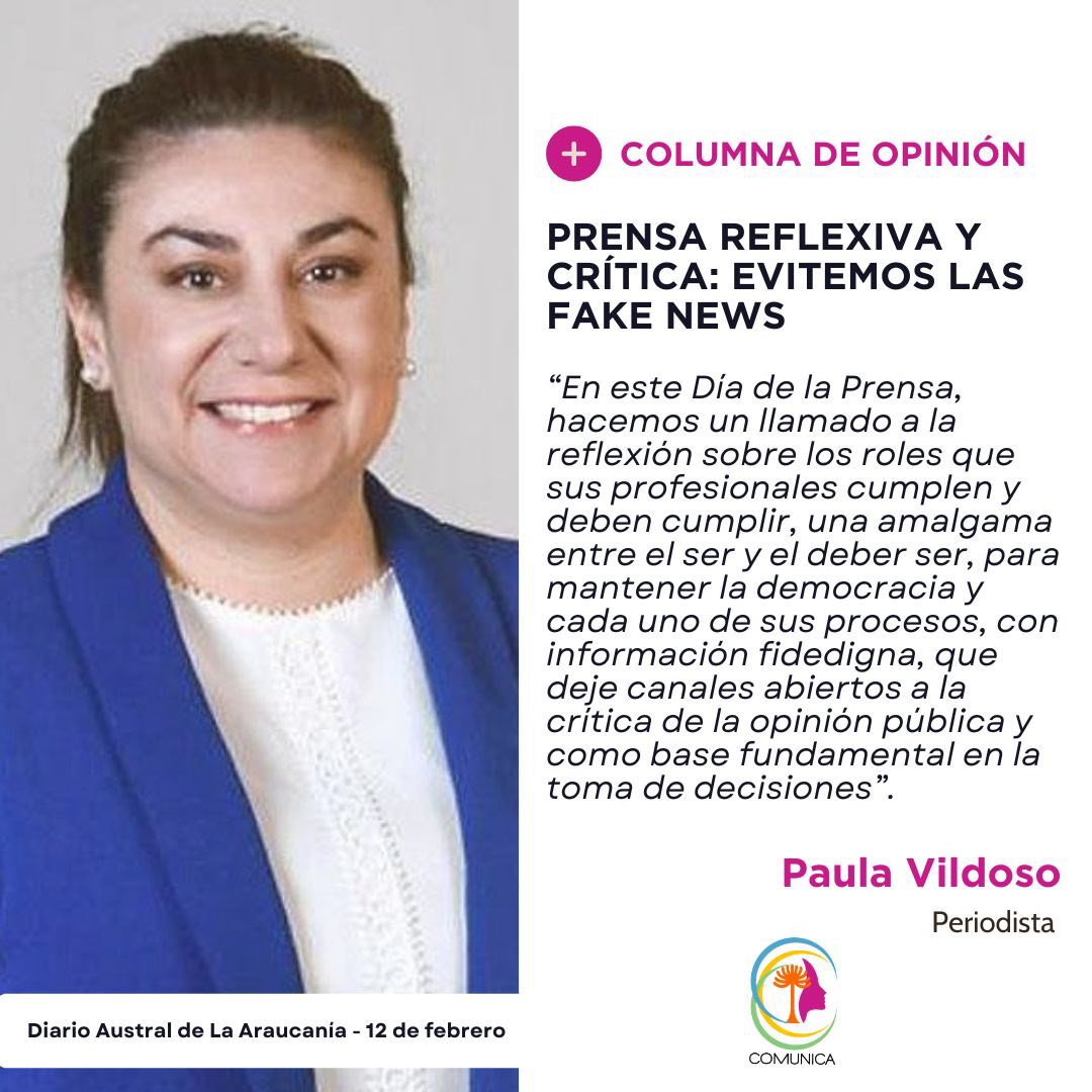 En la antesala del Día de la Prensa en Chile, queremos compartir un hito que refleja una las motivaciones que nos moviliza como red: amplificar voces que aporten reflexión y valor al debate público <a href="/PaulaVildoso/">Paula Vildoso</a>