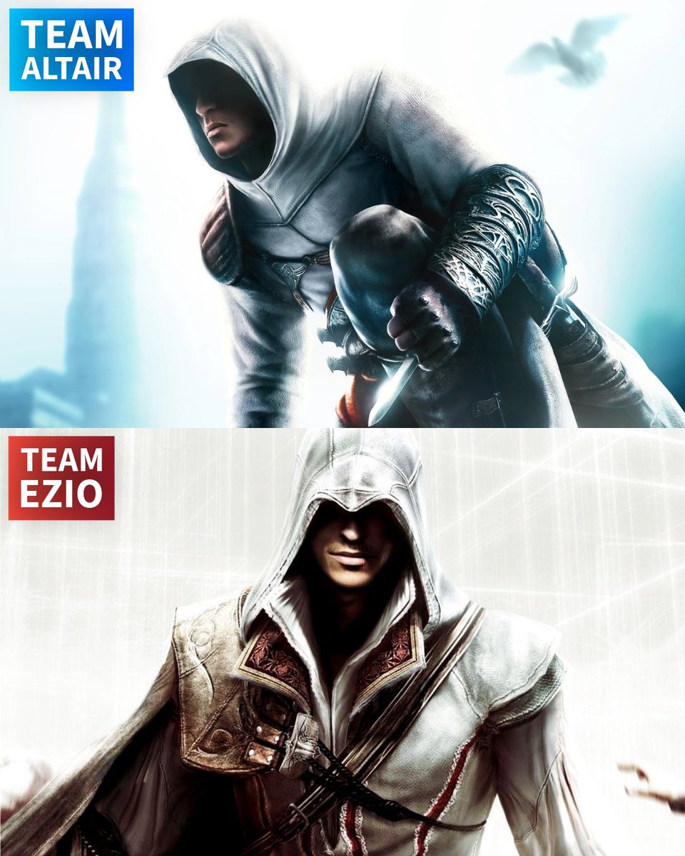 ac_daily_news's tweet photo. Are you #TeamAltair or #TeamEzio?
#AssassinsCreed https://t.co/1IAGpiGy7o