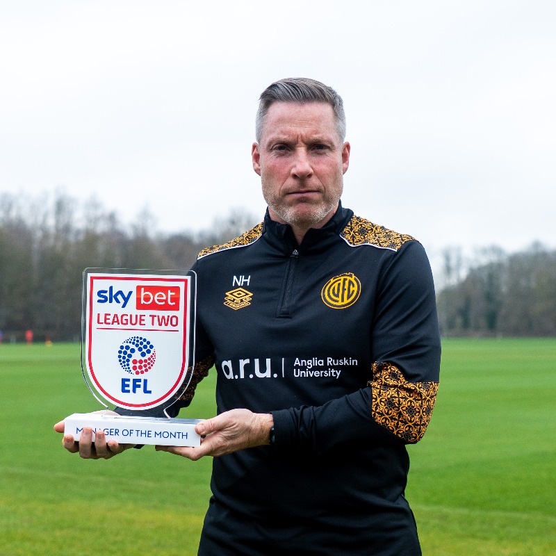 CambridgeUtdFC's tweet photo. A clean sweep! 🏆🏆

Ben Knight and Neil Harris have won the @SkyBetLeagueTwo Player and Manager of the Month awards for January.