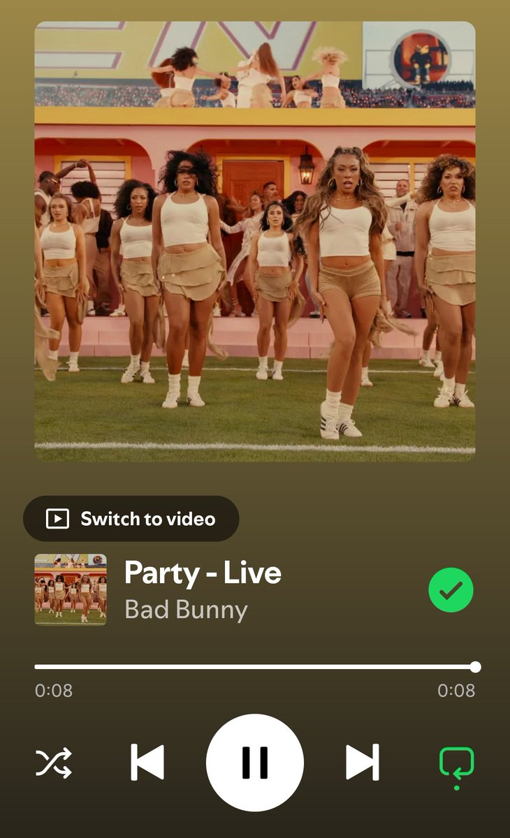 gracias bad bunny como sabias que quería escuchar los 8 segundos de party en vivo en el super bowl en streaming que amable