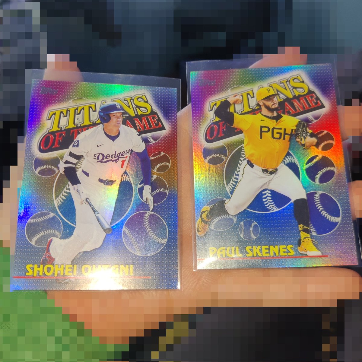 SBrandner58's tweet photo. Shohei Otani &amp; Paul Skenes TOG 
@CardPurchaser @CTM_Market @MLB @Topps 
#TOPPS #baseball https://t.co/rX68WAPKzy