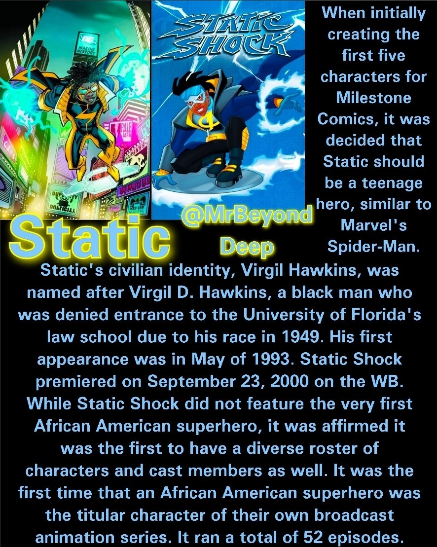 MrBeyondDeep's tweet image. #Black #BlackHistory #History #BlackHistoryMonth #Static #StaticShock