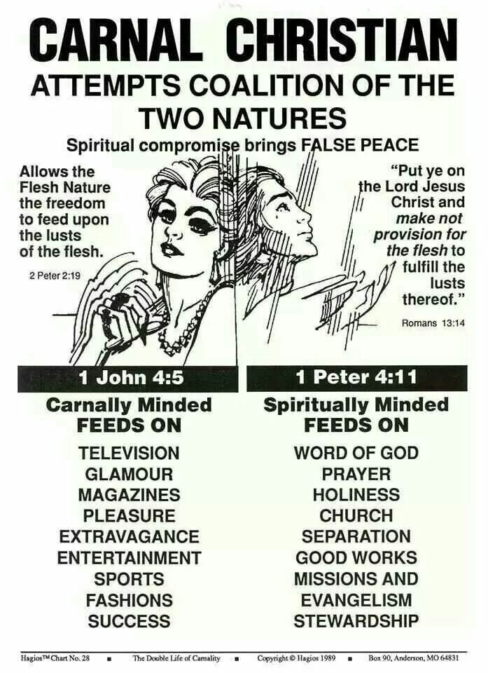 JulieParker144's tweet image. Carnal Nature (what humans became). The carnal nature is human nature after being corrupted by sin.

The word carnal (Greek sarx) means “flesh,” but in Paul’s theology it means: human nature governed by sin rather than by God.  pinterest.com/jparker0666/qu…  #carnalnature #humannature