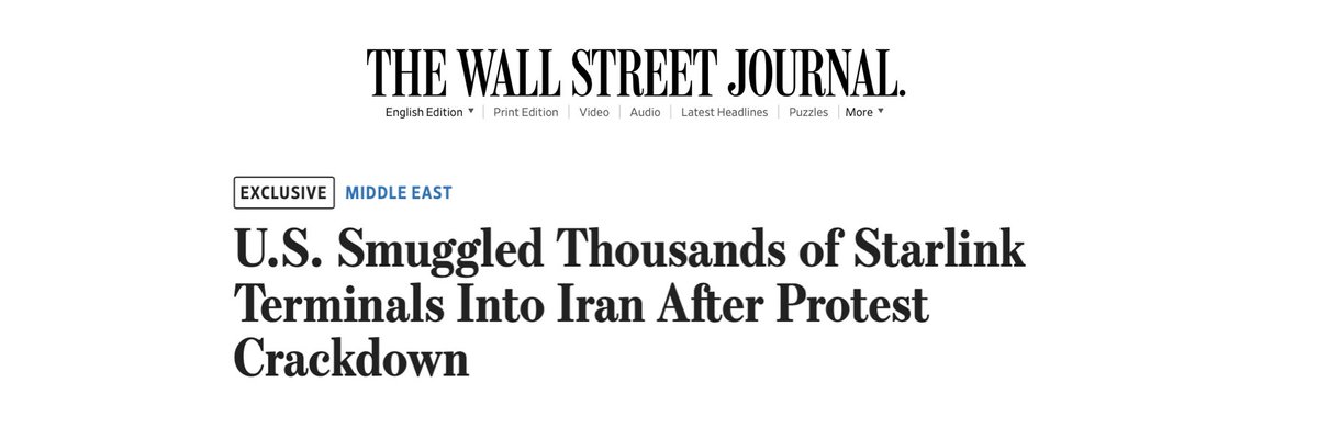 Last month (Jan 16),  I published a piece on how the New York Times was trying to frame the out of the blue and spontaneous arrival of thousands of Pentagon\Space X Starlink terminals inside Iran as the work of "ragtag" grassroots activists against an oppressive regime. 

I