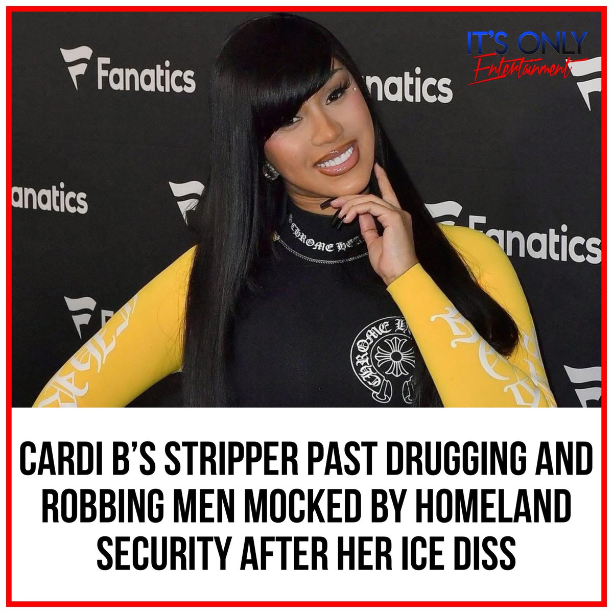 👀 💊Cardi B’s Stripper Past Drugging and Robbing Men Mocked by Homeland Security After Her ICE Diss
itsonlyentertainment.net/cardi-bs-strip…