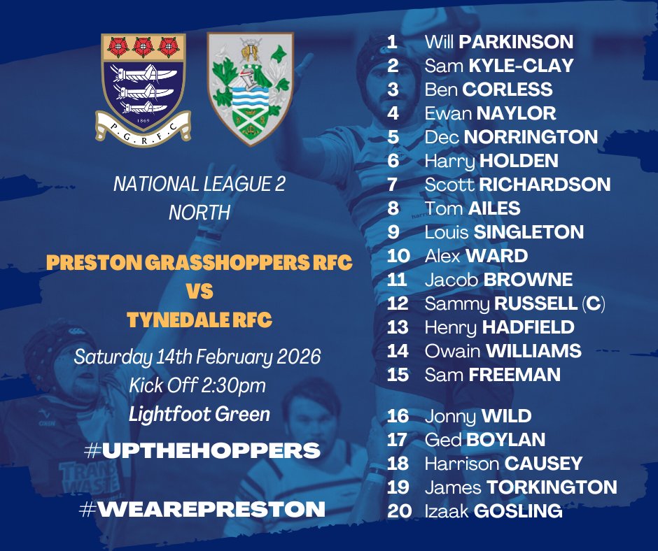 RugbyHoppers's tweet photo. After no game last week, the 1st XV return to action when Tynedale visit Lightfoot Green on Saturday. Here is the team news for the match.

#UpTheHoppers https://t.co/BchzMKqvp3