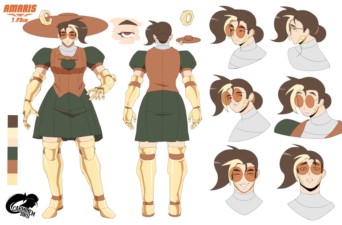 carminembru's tweet photo. Amaris model sheet | #oc https://t.co/nmbqptIkrY