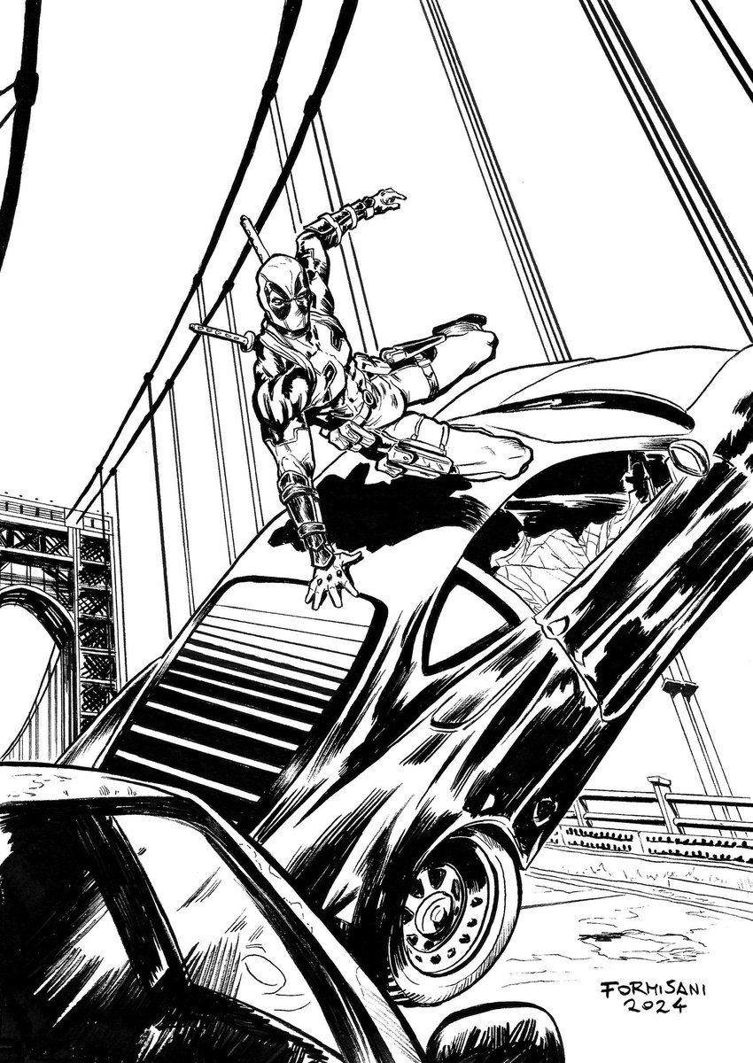 Deadpool Commission 🔴⚫️

•Ink on paper•

#Deadpool #Marvel #marvelcomics #commission #ink #ComicArt #comicbookart #illustration