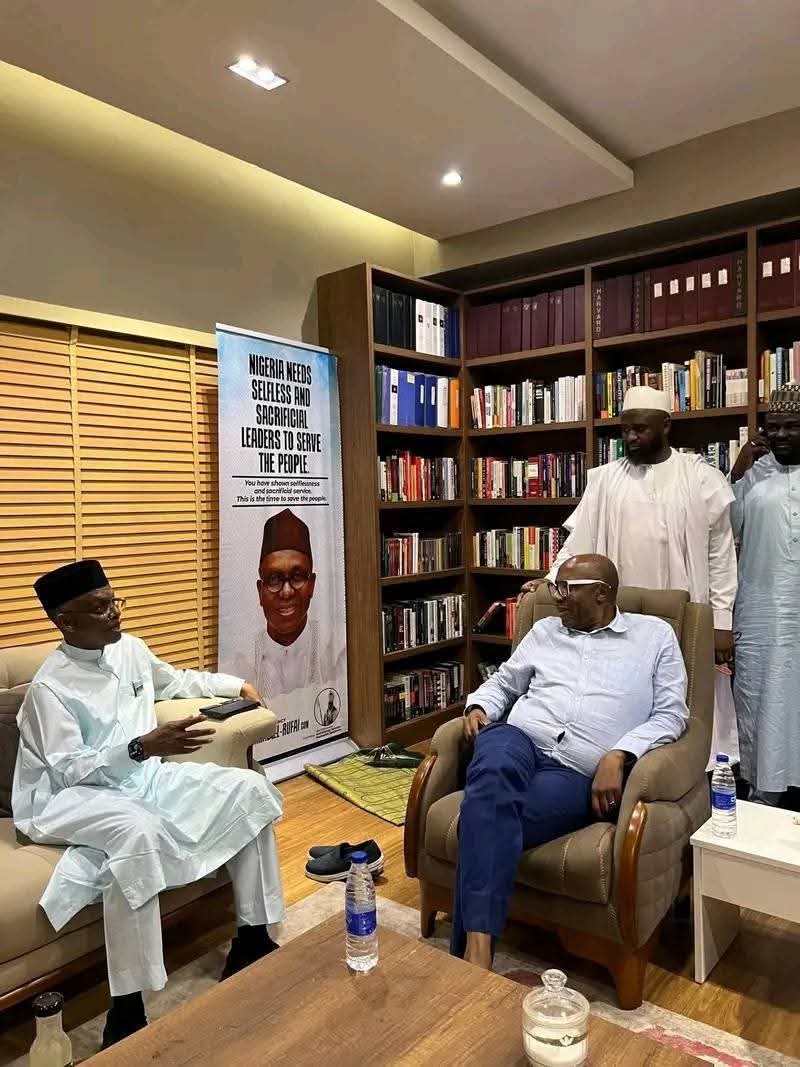 brain_anucha's tweet photo. Rt. Hon. @ChibuikeAmaechi paid a solidarity visit to Mallam @elrufai at his residence.

The visit underscores the spirit of unity, mutual respect, and continued consultation among key political leaders committed to Nigeria’s progress and democratic strengthening. https://t.co/wblCdi4GKs