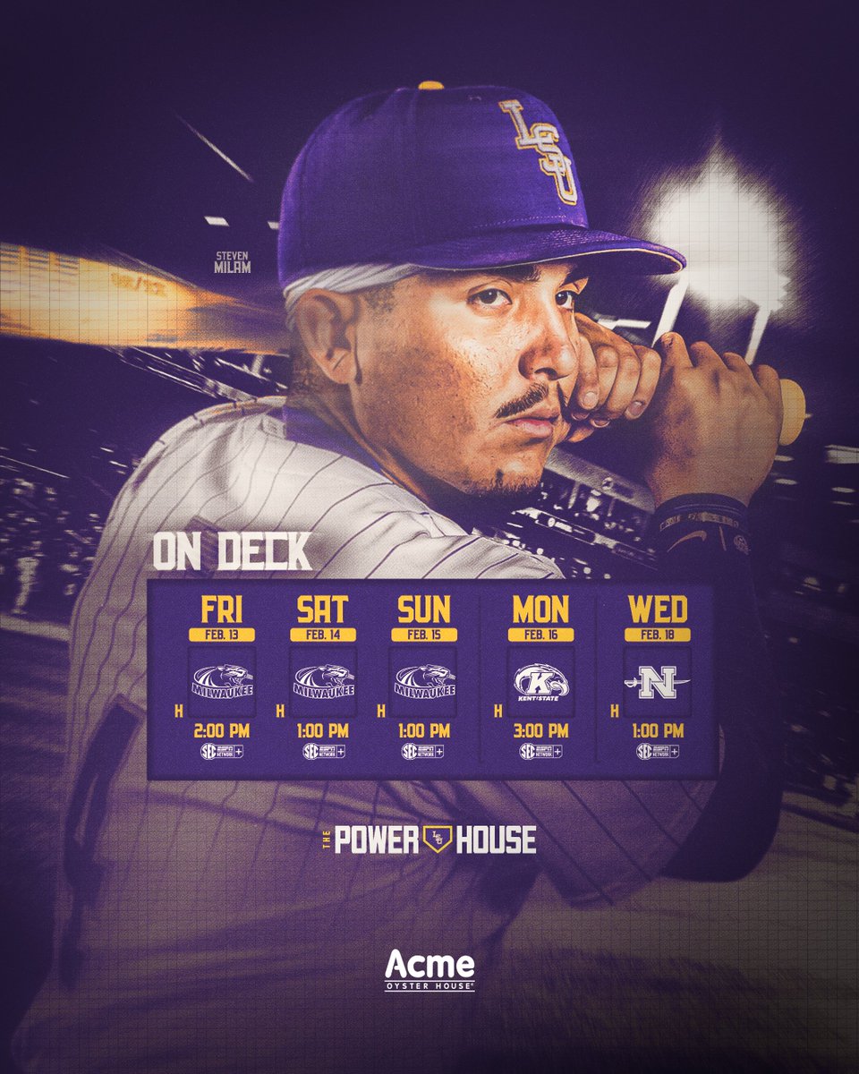 LSUbaseball's tweet photo. Week One On Deck https://t.co/EX4czfQpfu