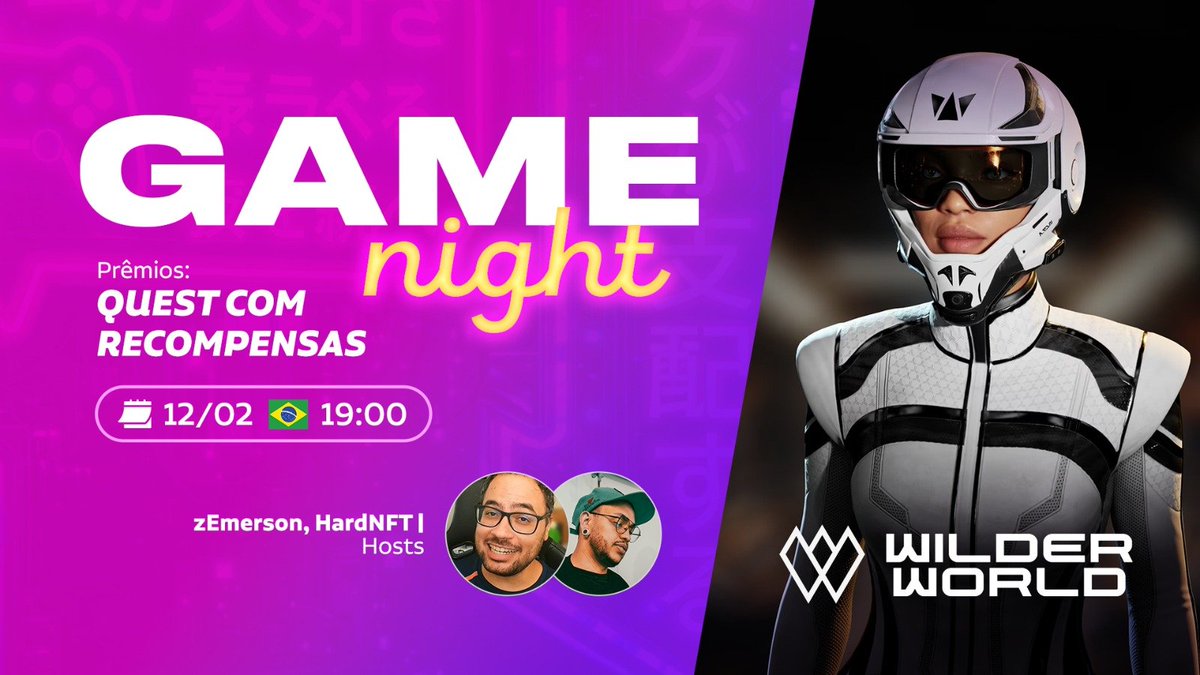 HOJE TEM GAME NIGHT DE  <a href="/WilderWorld/">Wilder World</a> 

Recompensas em $WILD no jogo 💰

Segue o passo a passo de como participar e levar uma parte dessa premiação! ⤵️