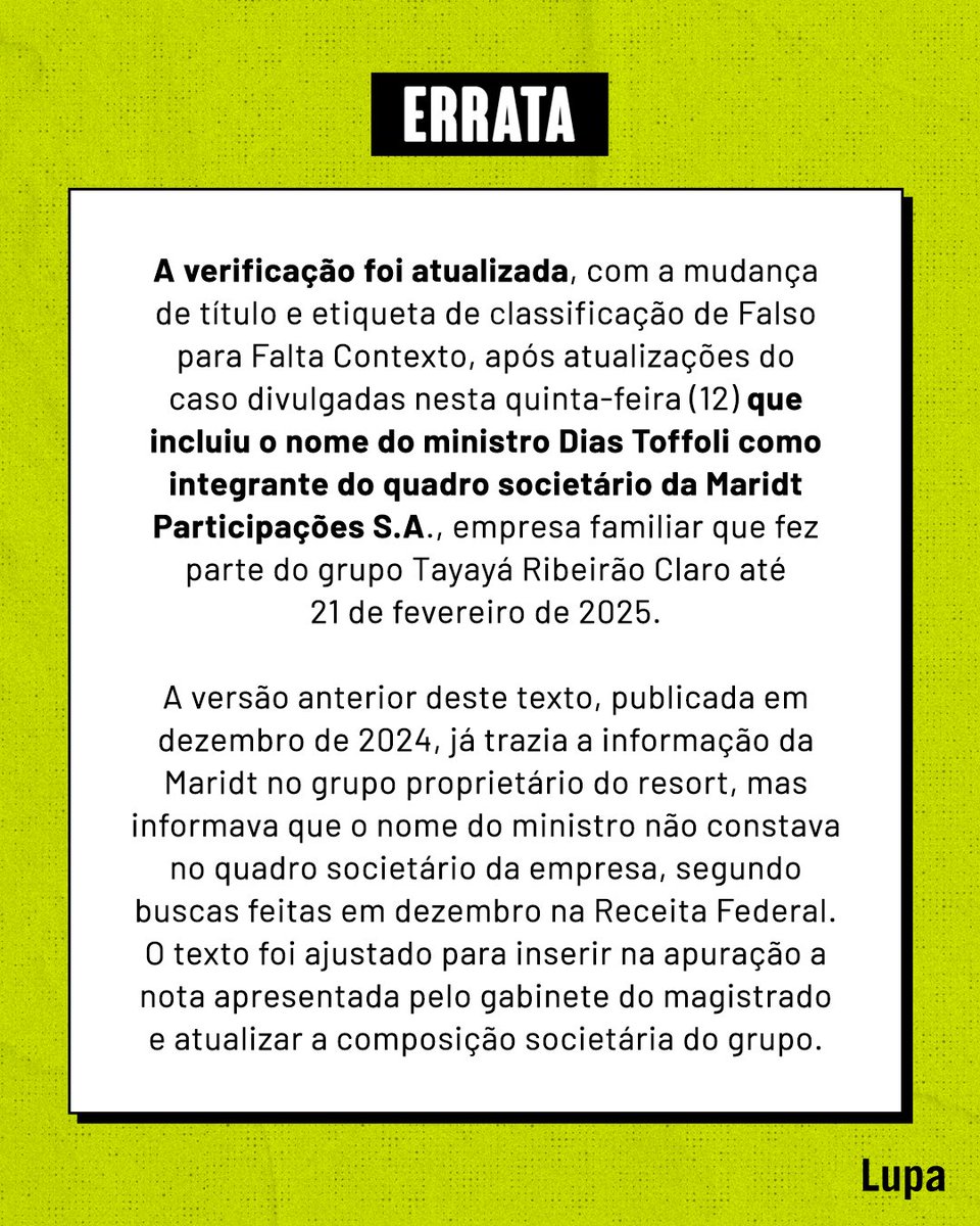 Agência Lupa tweet media