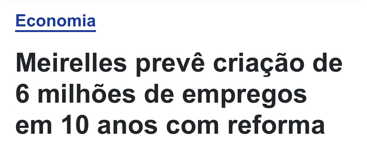 Já foram 13 milhões de empregos, com 8 anos.
