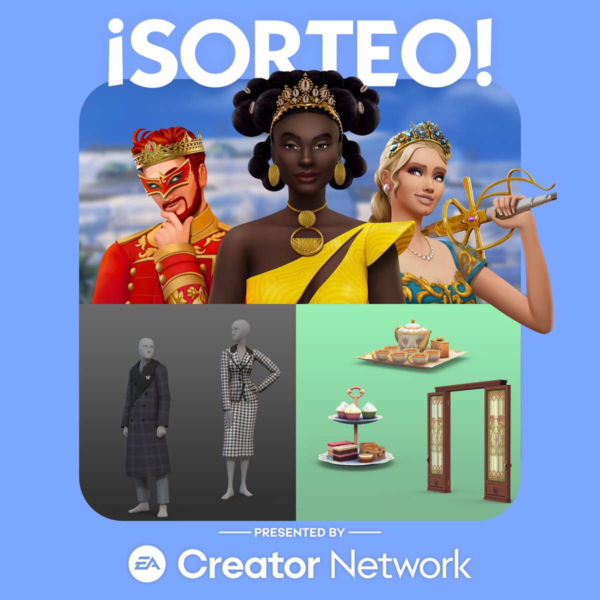 ¡Sorteo! Gana un pack de Los Sims 4 para EA App con:

👑 Pack expansión Dinastías y linajes
☕️Kit Hora del té
👔Kit Estilo de cine clásico

💚Sígueme 
💚RT  y ME GUSTA

El/la ganador/a será anunciado el viernes 20/02
Mucha suerte a todos✨#EaCreatorNetwork #EApartner