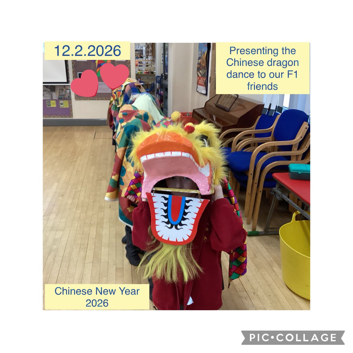 The Shining Stars and Hungry Caterpillars loved learning all about Chinese New Year! 🐉🐲
The Shining Stars presented their learning to the Nursery children. This was followed by Chinese food tasting and a Reception dragon dance for Nursery friends, who played the drums!❤️