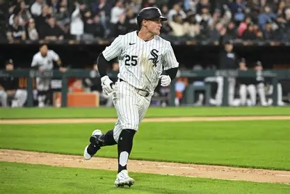 RickertAnalytic's tweet photo. Breakout Pick 4⃣: Andrew Vaughn
Vaughan always boasted strong exit velocity numbers and Hard-Hit Percentages, but one thing always held him back: swing decisions. Things reached a new low in 2025, where Vaughan had just a .531 OPS in his first 48 games with the White Sox… and then he was traded to Milwaukee. Vaughan had one of the sharpest 180s you can have as a player, starring down the stretch for the Brewers with an .869 OPS and 9 HRs in 64 games to close the regular season.

Could it have been luck? Just a flash in the plan, never to be repeated again? Sure, maybe. But I don’t buy it. Vaughan increased his swing decisions dramatically , specifically in his time with Milwaukee. He made one of the strongest chase rate reductions in the dataset and paired it with an increase in damage-zone swing share, meaning he’s swinging less at “pitchers’ pitches” and more at balls he can drive, all while maintaining the raw power potential he’s always had.

Is Vaughan a platoon bat? His 142 wRC+ vs lefties compared to his 81 wRC+ vs righties in 2025 says maybe he is. But I believe his newfound ability to lay off bad pitches can make him an everyday player, albeit one much stronger against left-handed pitching. I’m not saying he’s going to be 2025 post-trade deadline Andrew Vaughan from here on out, but there was tangible growth in what he always lacked, and I’m excited to see what he can do over a full-season sample.