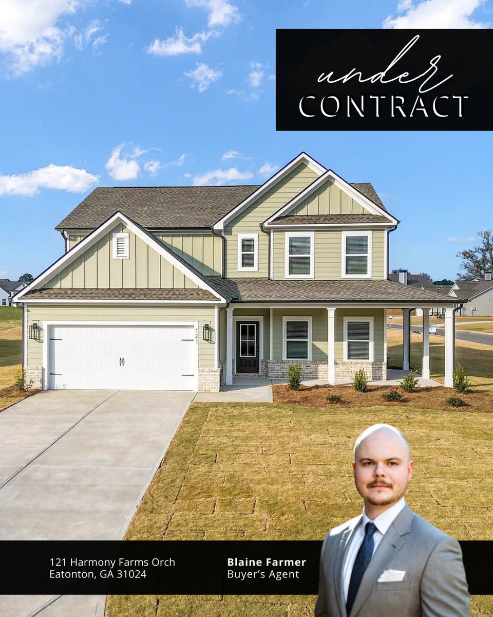The beautiful home at 121 Harmony Farms Orch in Eatonton is officially under contract! Congratulations to the future owners of this stunning 4-bedroom, 3-bath two-story home featuring a welcoming wraparound porch and so many more amenities! 

#UnderContract #EatontonGA