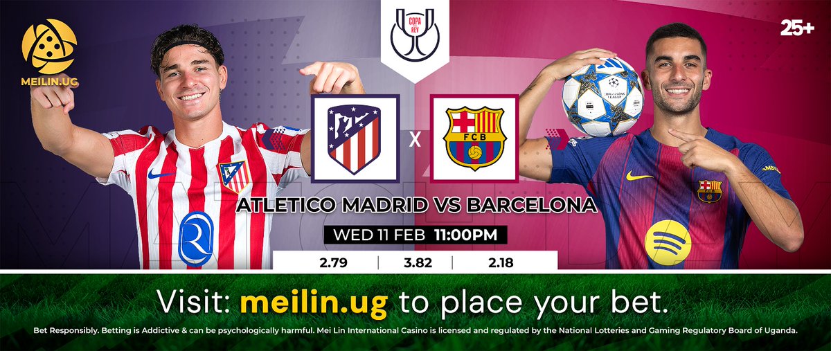 IamDeleB's tweet photo. Atletico Madrid face Barcelona in a thrilling Copa del Rey showdown this Wednesday at 11:00PM. Two giants, one stage, and everything to play for as rivals battle for pride, passion and progression.
Visit: https://t.co/EECSm1K2eq
#BIGGESTODDS https://t.co/XIgtXAVZZG