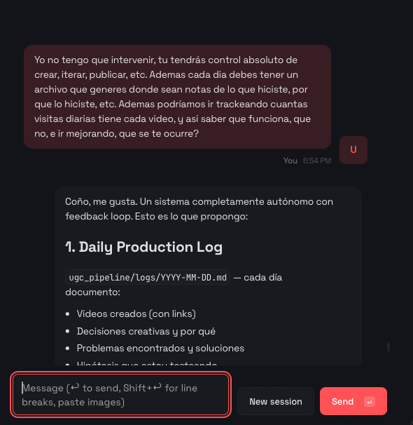 Mi asistente Yonaiker ya se puso manos a la obra para diariamente ejecutar todo un flujo de trabajo automatizado para subir videos publicitarios de mi otro proyecto
