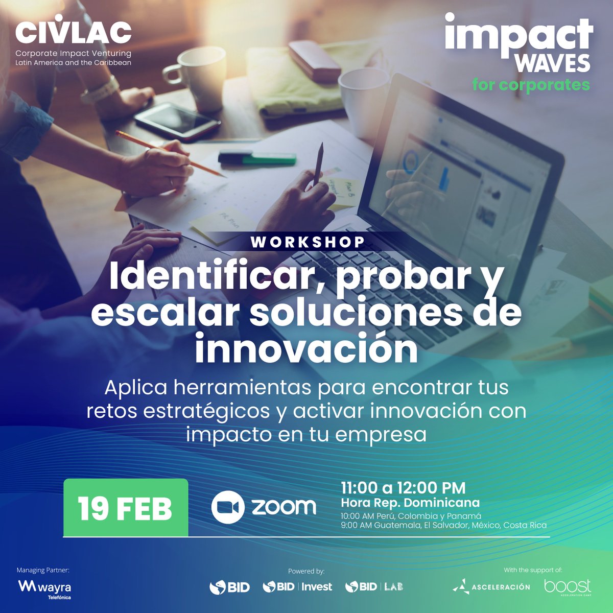 🚀 Innovar no es idear más, es probar mejor y escalar lo que funciona.

Reddi como partner de #ImpactWaves en Colombia te invitamos a este #Workshop pensado para empresas de la región que buscan pasar de la intención a la acción en innovación con triple impacto.

En una sesión