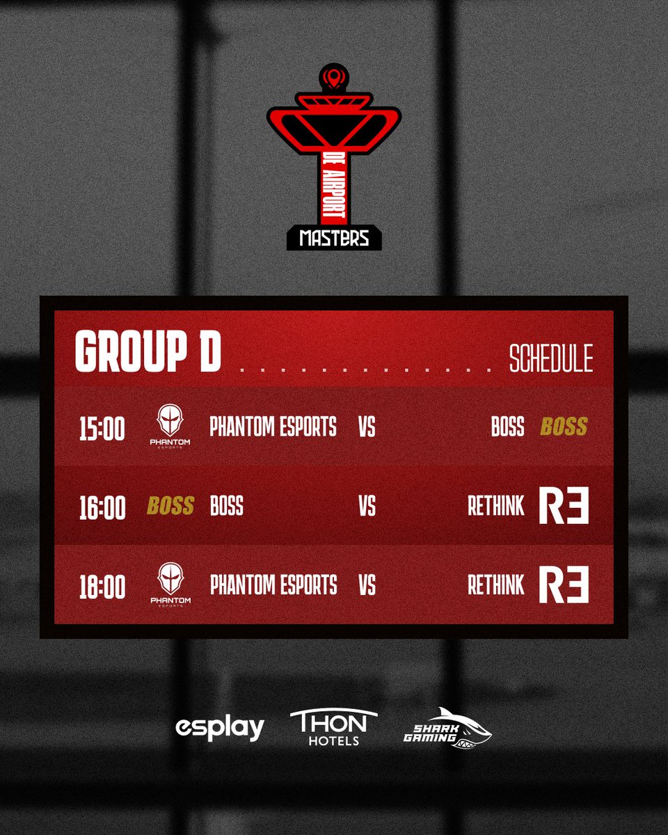 Here are the updated groups and schedule for <a href="/airport_masters/">De_Airport Masters</a> 20-21 February.

Seeding 1 to 14
<a href="/Metizport/">Metizport</a> 
<a href="/phnt_esports/">Phantom Esports</a>  
<a href="/FxCrossed/">Fingers Crossed</a>  
<a href="/Aabesportelite/">AaB Esport Elite</a> 
<a href="/semperfiESC/">Semper Fi</a> 
<a href="/AcendClub/">ACEND CLUB</a> 
<a href="/bossggofficial/">BOSS</a> 
<a href="/Lilmixgg/">Lilmix Esports</a> 
<a href="/InfurityGG/">INFURITY GAMING</a> 
<a href="/ReThinkEsports/">ReThink</a> 
<a href="/GamleVenner_/">Gamle Venner</a> 
<a href="/TicketToNorway/">TICKET TO NORWAY</a> 
<a href="/NIPCS/">NIP CS</a>