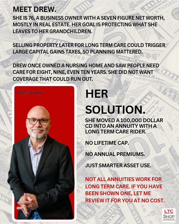 LTCShop's tweet image. She did not want long-term care that could run out... Read below to see what happens!

#retirementplanning #ltc #insurancetips #longtermcare #longtermcareinsurance #retirement #fiancialfreedom #ltci #financialplanning101 #caregiving