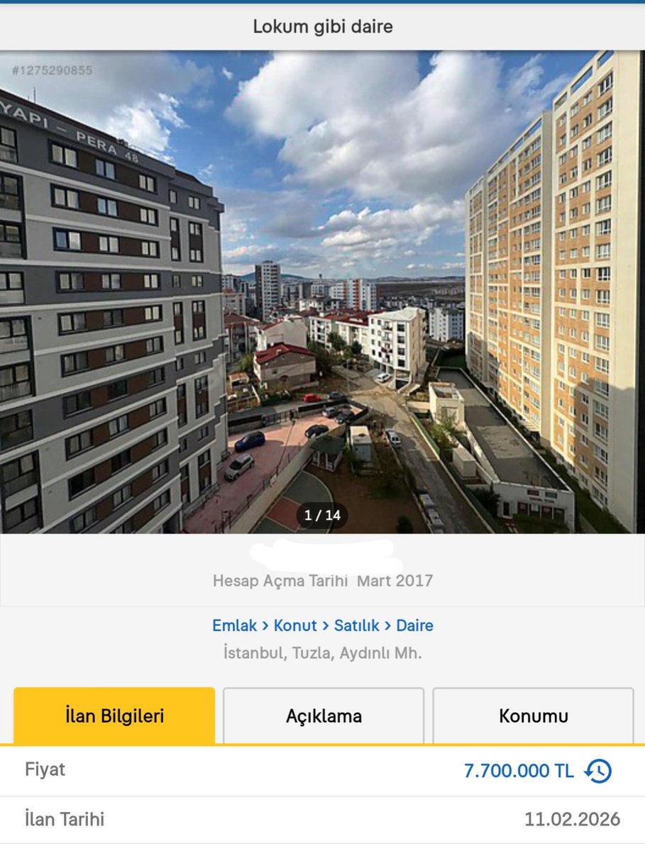 bayrakmedya's tweet photo. 🏠 81 İlin Ortalama 3+1 Daire Fiyatları (2026):

1. Adana: 4.800.000 TL
2. Adıyaman: 3.200.000 TL
3. Afyonkarahisar: 3.400.000 TL
4. Ağrı: 2.800.000 TL
5. Amasya: 3.300.000 TL
6. Ankara: 4.600.000 TL
7. Antalya: 6.300.000 TL
8. Artvin: 3.800.000 TL
9. Aydın: 5.900.000 TL
10. Balıkesir: 5.500.000 TL
11. Bilecik: 3.000.000 TL
12. Bingöl: 3.100.000 TL
13. Bitlis: 2.850.000 TL
14. Bolu: 3.900.000 TL
15. Burdur: 3.200.000 TL
16. Bursa: 5.100.000 TL
17. Çanakkale: 6.400.000 TL
18. Çankırı: 2.900.000 TL
19. Çorum: 3.100.000 TL
20. Denizli: 4.200.000 TL
21. Diyarbakır: 4.300.000 TL
22. Edirne: 4.850.000 TL
23. Elazığ: 3.000.000 TL
24. Erzincan: 3.100.000 TL
25. Erzurum: 3.300.000 TL
26. Eskişehir: 4.500.000 TL
27. Gaziantep: 4.600.000 TL
28. Giresun: 3.700.000 TL
29. Gümüşhane: 2.900.000 TL
30. Hakkari: 2.600.000 TL
31. Hatay: 3.900.000 TL
32. Isparta: 3.600.000 TL
33. Mersin: 4.700.000 TL
34. İstanbul: 7.700.000 TL
35. İzmir: 6.100.000 TL
36. Kars: 2.700.000 TL
37. Kastamonu: 3.300.000 TL
38. Kayseri: 2.800.000 TL
39. Kırklareli: 4.200.000 TL
40. Kırşehir: 2.900.000 TL
41. Kocaeli: 4.900.000 TL
42. Konya: 4.300.000 TL
43. Kütahya: 3.100.000 TL
44. Malatya: 2.650.000 TL
45. Manisa: 4.100.000 TL
46. Kahramanmaraş: 3.400.000 TL
47. Mardin: 2.800.000 TL
48. Muğla: 8.200.000 TL
49. Muş: 2.950.000 TL
50. Nevşehir: 3.300.000 TL
51. Niğde: 3.000.000 TL
52. Ordu: 4.200.000 TL
53. Rize: 4.500.000 TL
54. Sakarya: 4.100.000 TL
55. Samsun: 4.400.000 TL
56. Siirt: 2.900.000 TL
57. Sinop: 4.800.000 TL
58. Sivas: 3.500.000 TL
59. Tekirdağ: 4.400.000 TL
60. Tokat: 3.200.000 TL
61. Trabzon: 4.300.000 TL
62. Tunceli: 3.400.000 TL
63. Şanlıurfa: 2.900.000 TL
64. Uşak: 3.100.000 TL
65. Van: 3.400.000 TL
66. Yozgat: 2.900.000 TL
67. Zonguldak: 3.600.000 TL
68. Aksaray: 3.200.000 TL
69. Bayburt: 2.750.000 TL
70. Karaman: 3.100.000 TL
71. Kırıkkale: 2.800.000 TL
72. Batman: 3.500.000 TL
73. Şırnak: 2.700.000 TL
74. Bartın: 5.200.000 TL
75. Ardahan: 2.750.000 TL
76. Iğdır: 2.900.000 TL
77. Yalova: 5.300.000 TL
78. Karabük: 3.200.000 TL
79. Kilis: 2.200.000 TL
80. Osmaniye: 2.650.000 TL
81. Düzce: 3.800.000 TL

Not: Fiyatlar il genelindeki ortalamaları yansıtır. İstanbul'un Beşiktaş ilçesiyle Esenyurt ilçesi arasındaki uçurum gibi, her ilin kendi içinde çok daha yüksek veya düşük bölgeleri olacaktır. 

Kaynak: Bayrak Medya