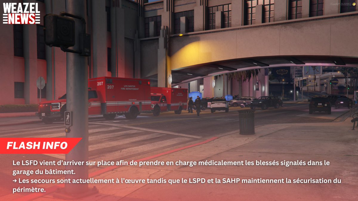 WZN_SA's tweet image. 🔄 UPDATE – Capitol

#CapitolSA #LSFD #LSPD #SAHP #UrgenceSA #InterventionSA #WeazelNews #SanAndreas #LosSantos #SADoJ