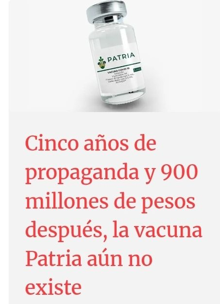 Otro engaño y fraude más morenarco, la mentada "vacuna patria" 👇