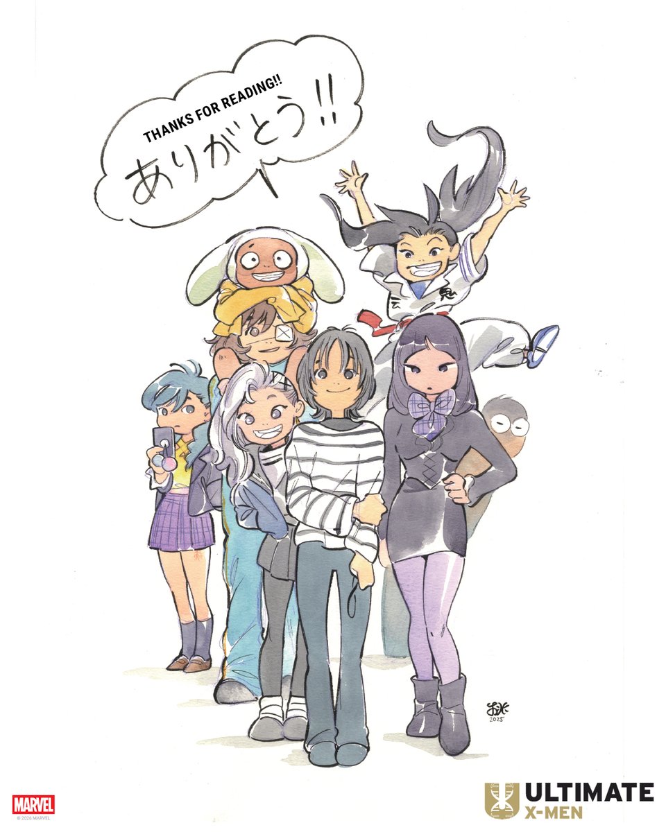 The final issue! It's time to say goodbye to Peach Momoko's Ultimate X-Men.

Pick up 'Ultimate X-Men' #24, on sale now.
-
“Thank you for following Ultimate X-Men—thank you to everyone who was involved in its creation and to everyone who read it.

I wanted each character to face
