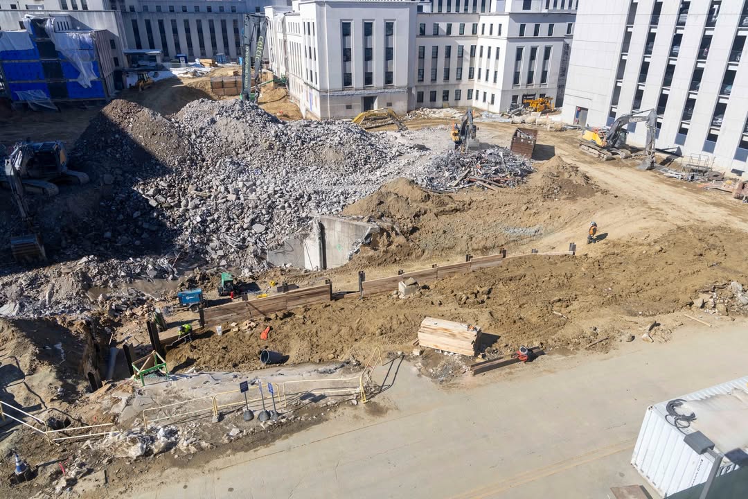 As our iconic tower stands watch, older structures come down to make room for what’s next – modern spaces designed to better support patients, staff, and the evolving needs of military medicine. #WalterReed #MCAA #HealthcareInnovation