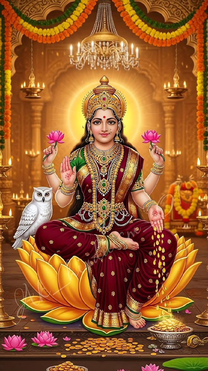 Om Hreem Shreem Kleem Shreem Kamale Kamalalaye Prasid Prasid Shreem Hreem Shreem Om Mahalakshmyai Namah