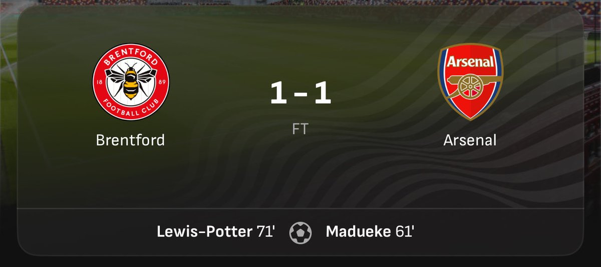 Very poor performance from Arsenal tonight. Very disappointing outing 😥. However, we re still winning this league. #GUNNERS. #Arsenal #Brentford