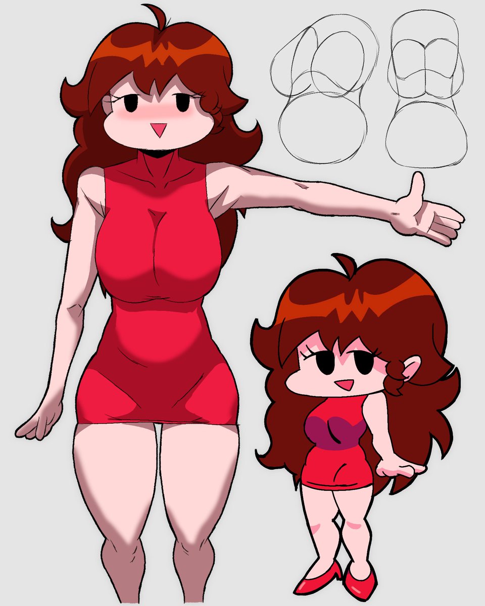 zalsterz's tweet image. Meanwhile, what a canonically accurate anatomically "correct" Girlfriend would look like:

#fridaynightfunkin #girlfriendfnf #fnfgirlfriend #gffnf #fnfgf