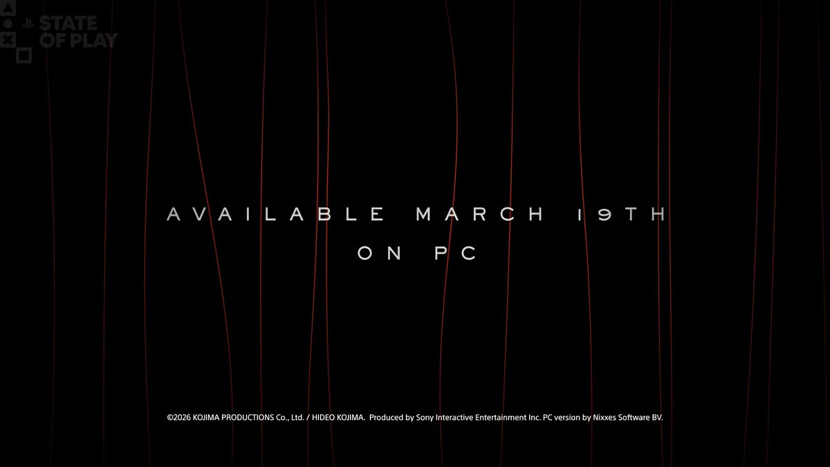 1EternalGames's tweet image. 🚨🚨 بشكل رسمي 

لعبة Death Stranding 2 قادمة لأجهزة الـPC 

قادمة في 19 مارس ✅⏳