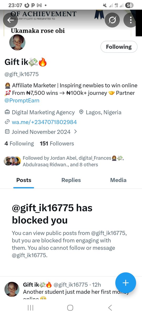 This is what some people in this affiliate marketing those, after collecting money people they will block you, too bad