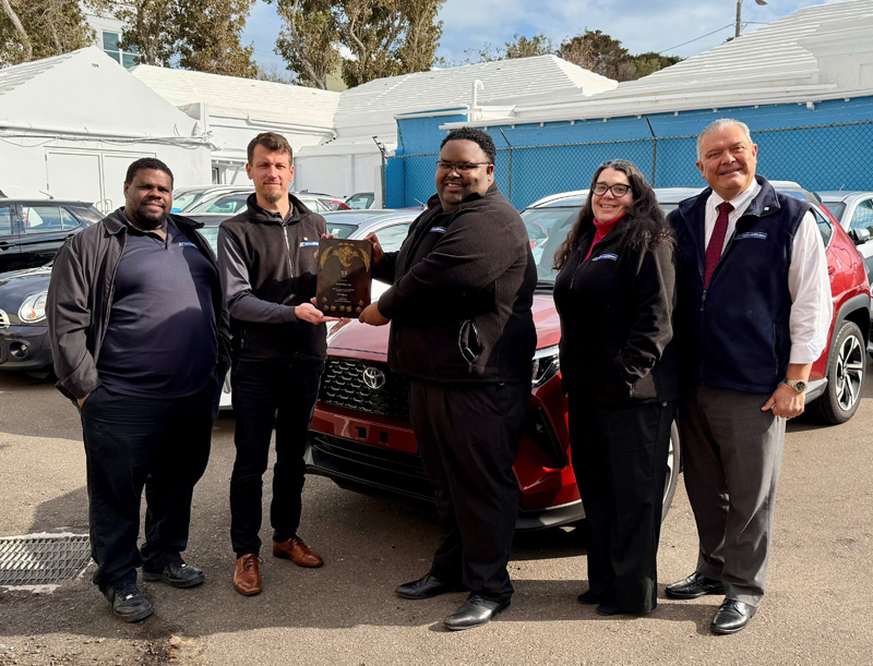 Bermuda Motors has been recognised by Toyota Motor Corporation with a commemorative plaque marking 50 years of “partnership and service.” | Read more: Bernews.com/qv5g